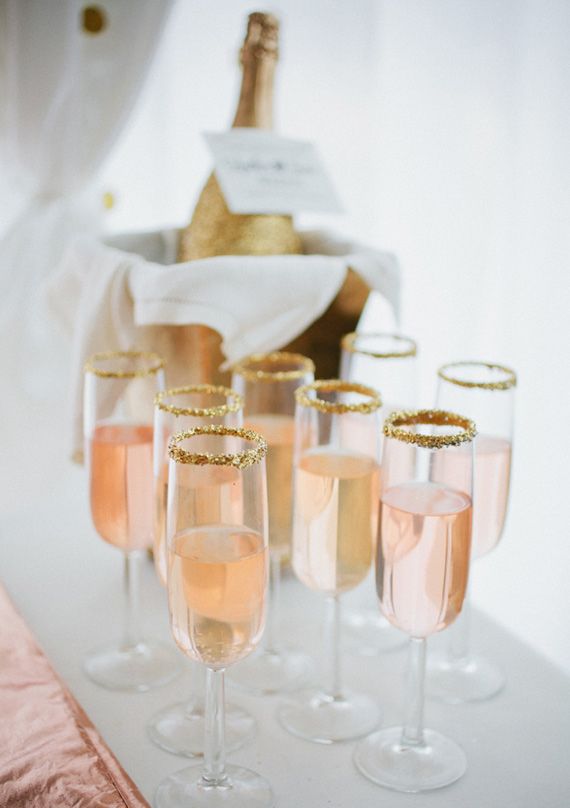 blush and gold themed wedding