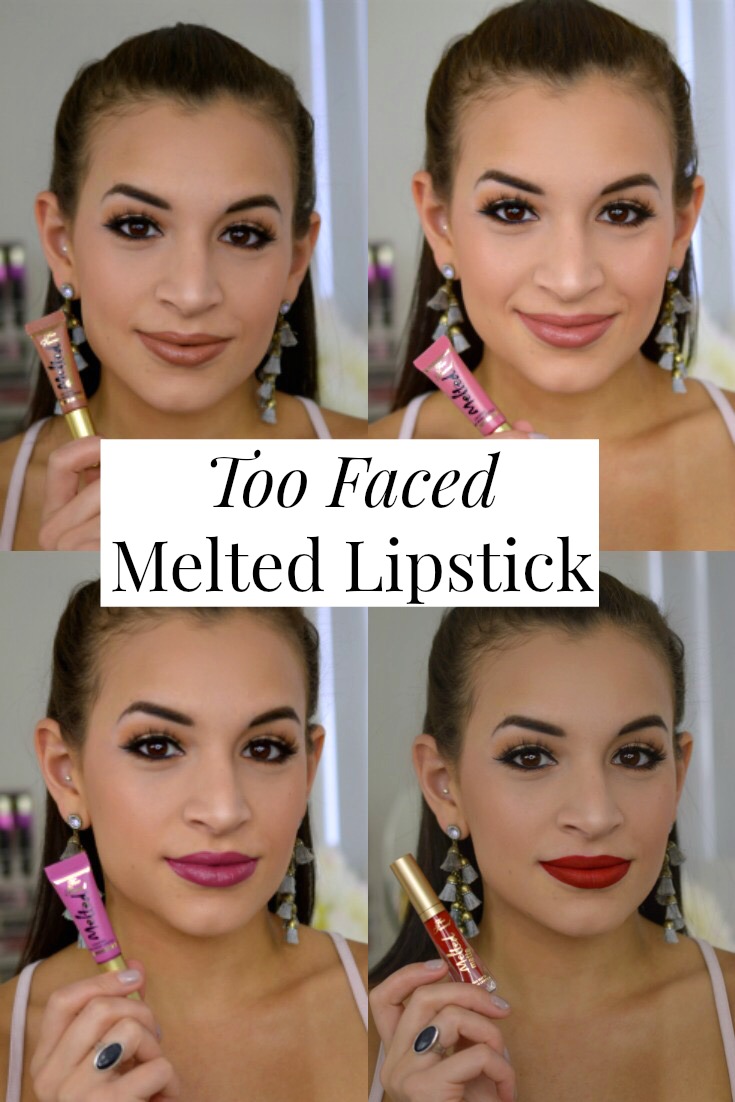 too faced melted, too faced liquid lipstick, too faced holiday 2016, too faced merry kissmas 2016, too faced chocolate lipstick, too faced melted matte