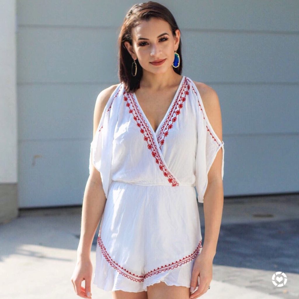 embroidered romper, march instagram round up, liketoknow.it, instagram outfits