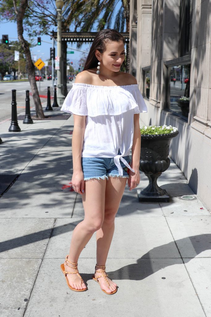 white off the shoulder top 