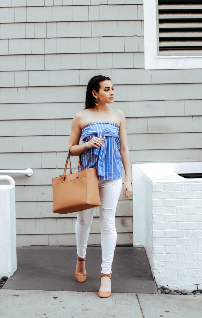 blue and white stripes